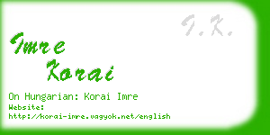 imre korai business card